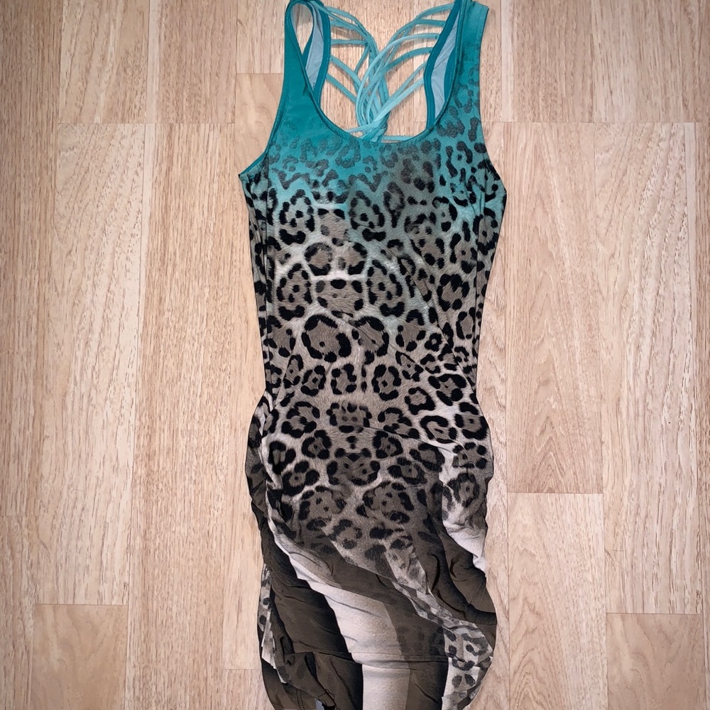 Drappy cross back party Dress